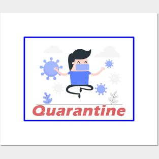 quarantine social distancing Posters and Art